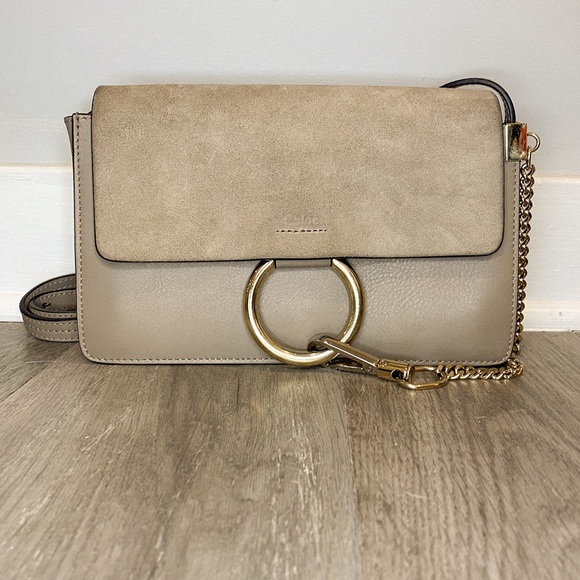 Chloe Handbags - Chloé Faye small shoulder bag in Motty Grey